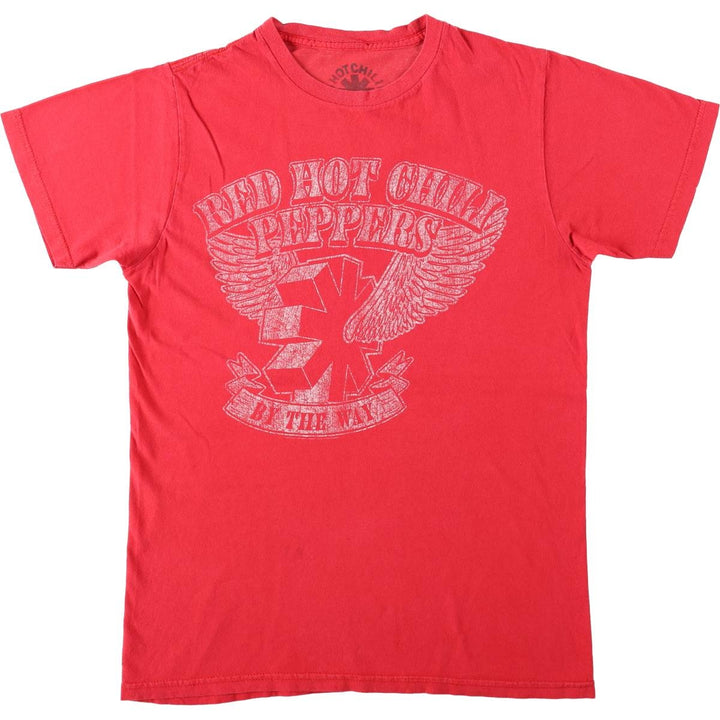 RED HOT CHILI PEPPERS Red Hot Chili Peppers Band T-shirt Band T Men's M size cotton red type Vintage Second Hand