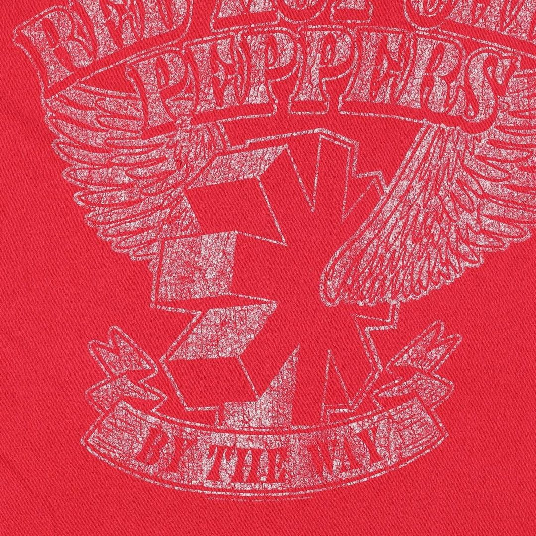 RED HOT CHILI PEPPERS Red Hot Chili Peppers Band T-shirt Band T Men's M size cotton red type Vintage Second Hand