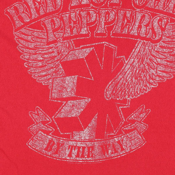 RED HOT CHILI PEPPERS Red Hot Chili Peppers Band T-shirt Band T Men's M size cotton red type Vintage Second Hand