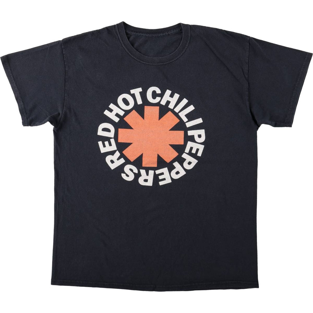 RED HOT CHILI PEPPERS Red Hot Chili Peppers Band T-shirt Band T Men's L size unclear black type Vintage Second Hand
