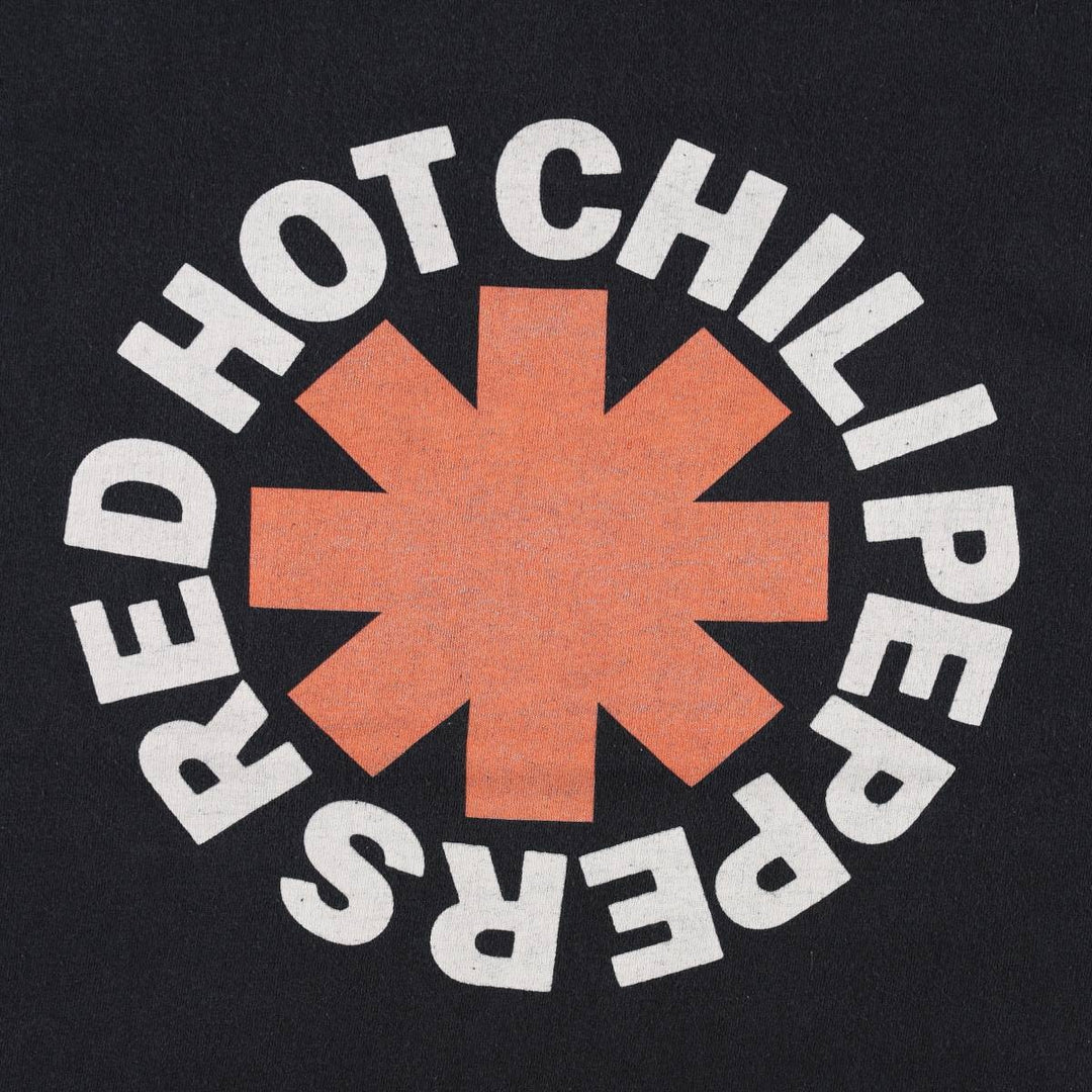 RED HOT CHILI PEPPERS Red Hot Chili Peppers Band T-shirt Band T Men's L size unclear black type Vintage Second Hand