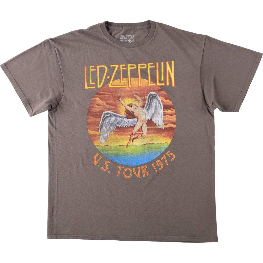 Led Zeppelin Band T-shirt, Band T, Men's L size cotton Charcoal Vintage Second Hand