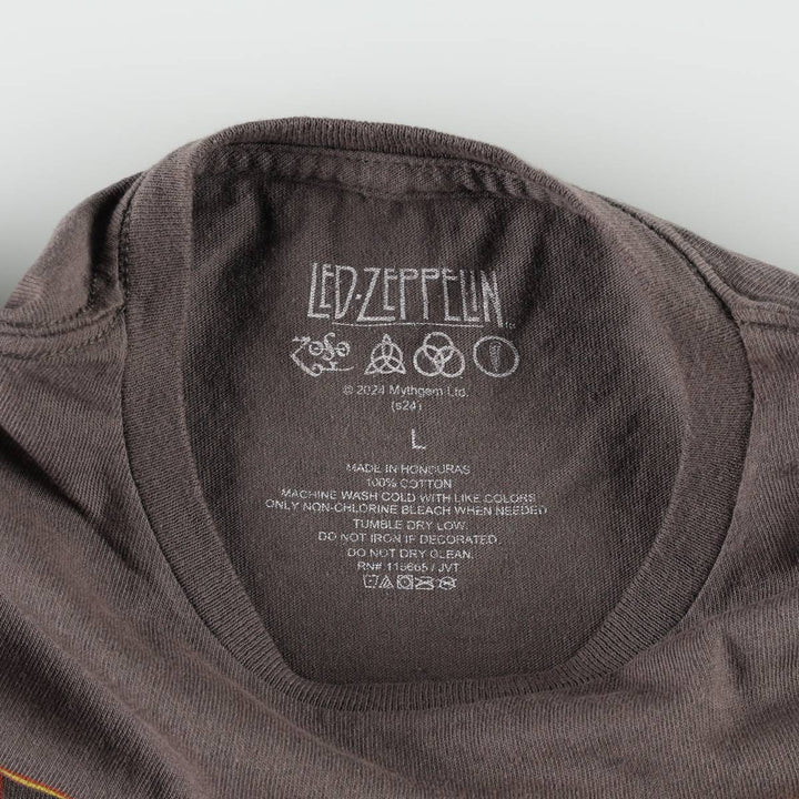 Led Zeppelin Band T-shirt, Band T, Men's L size cotton Charcoal Vintage Second Hand