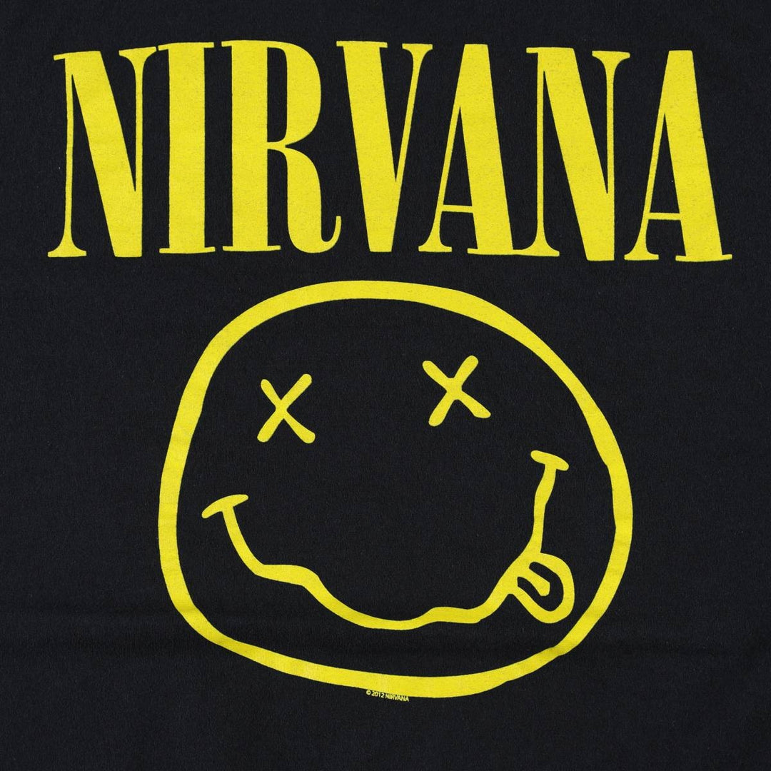Fruit of the Loom FRUIT OF THE LOOM NIRVANA Band T-shirt Band Tee Men's L size cotton black type Vintage Second Hand