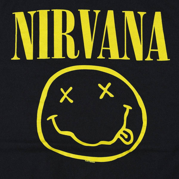 Fruit of the Loom FRUIT OF THE LOOM NIRVANA Band T-shirt Band Tee Men's L size cotton black type Vintage Second Hand