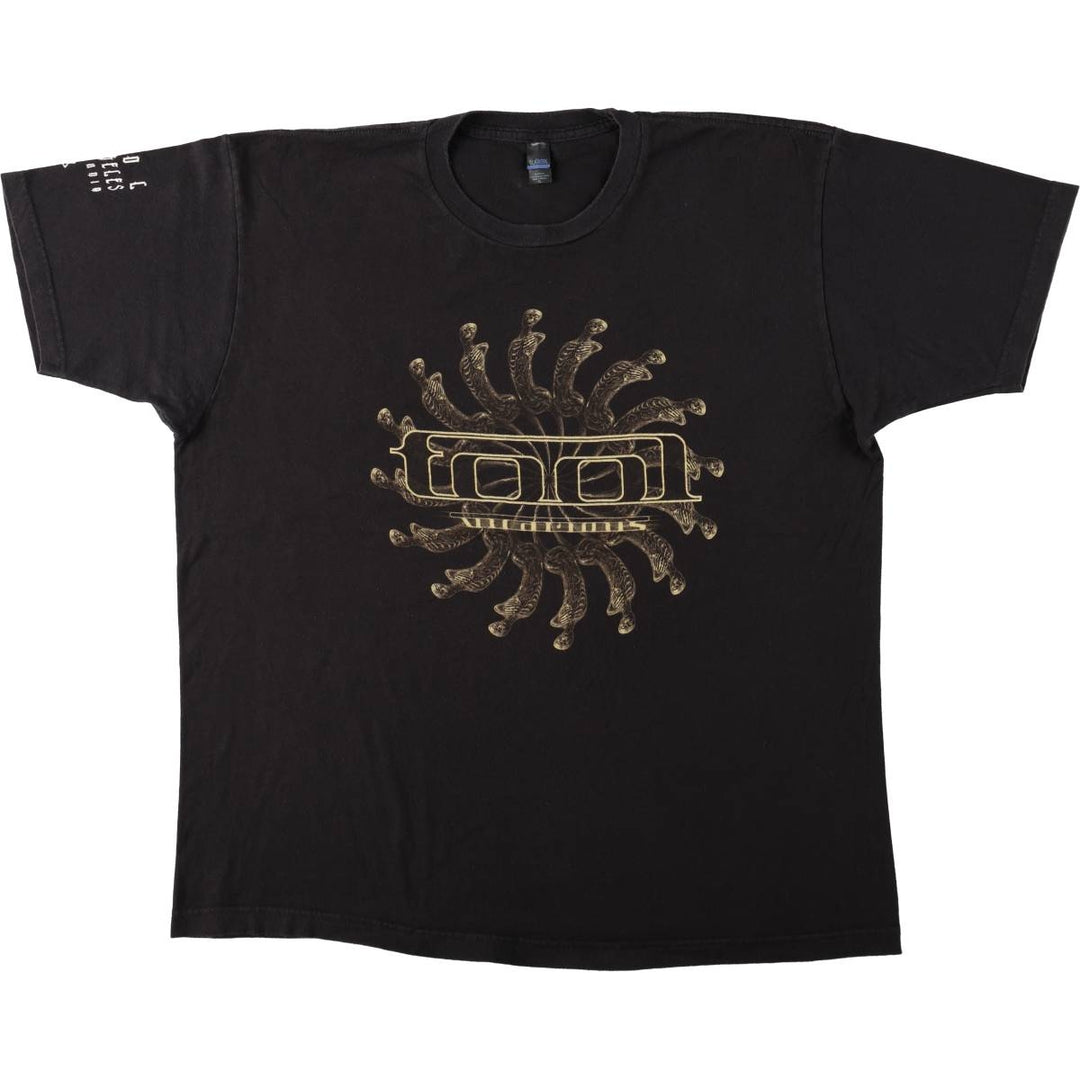 TULTEX TOOL Band T-shirt, Men's XL size cotton black type Vintage Second Hand