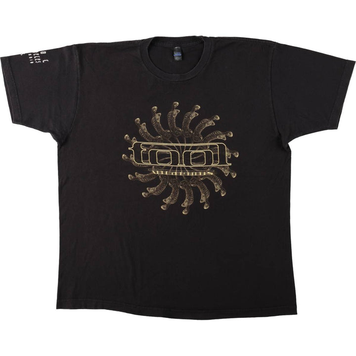 TULTEX TOOL Band T-shirt, Men's XL size cotton black type Vintage Second Hand