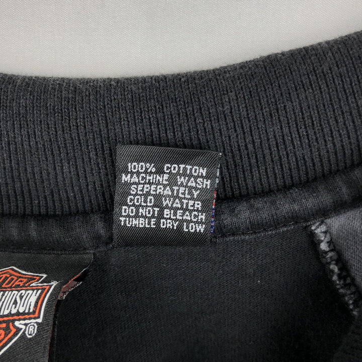 Harley-Davidson Short Sleeve Polo Shirt Made in USA Men's Size L cotton black type Vintage Second Hand