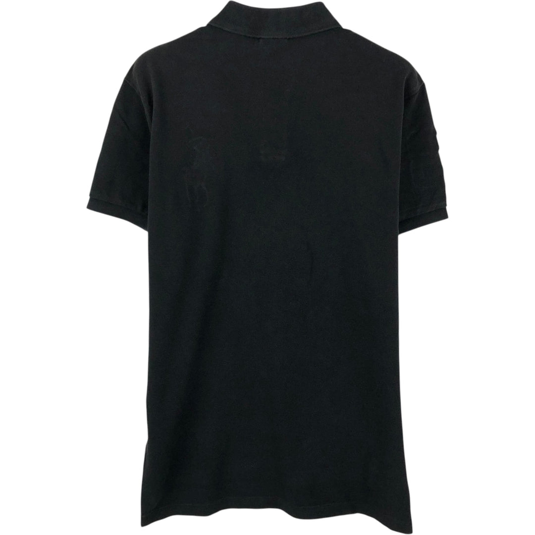 Ralph Lauren POLO by Ralph Lauren CUSTOM FIT Big Pony Short Sleeve Polo Shirt Men's M size cotton black type Vintage Second Hand