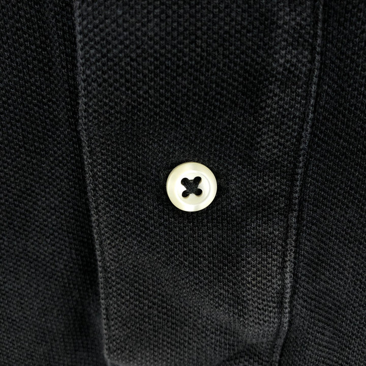 Ralph Lauren POLO by Ralph Lauren CUSTOM FIT Big Pony Short Sleeve Polo Shirt Men's M size cotton black type Vintage Second Hand