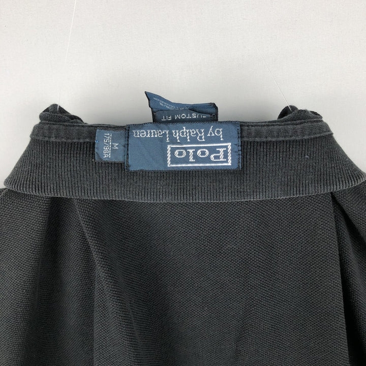 Ralph Lauren POLO by Ralph Lauren CUSTOM FIT Big Pony Short Sleeve Polo Shirt Men's M size cotton black type Vintage Second Hand