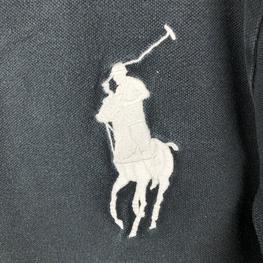 Ralph Lauren POLO by Ralph Lauren CUSTOM FIT Big Pony Short Sleeve Polo Shirt Men's L size cotton black type Vintage Second Hand