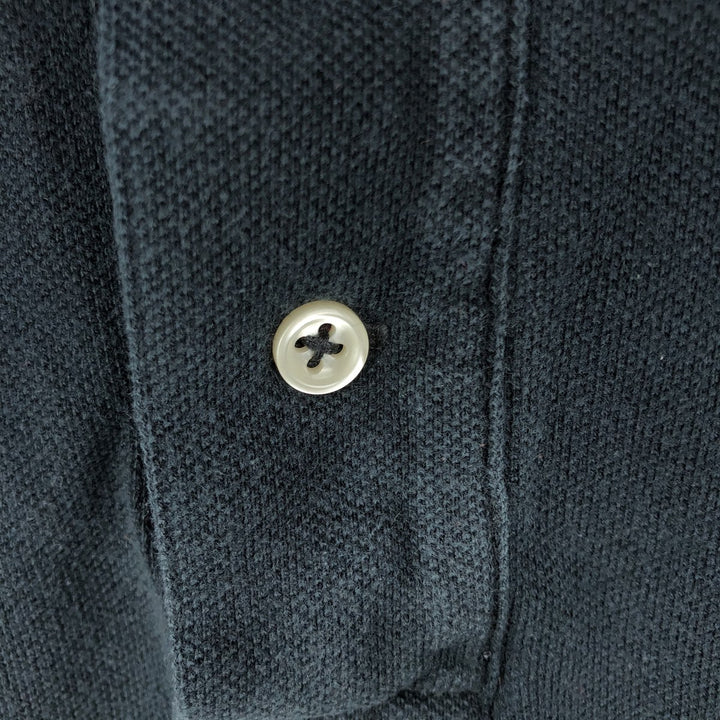 Ralph Lauren POLO by Ralph Lauren CUSTOM FIT Big Pony Short Sleeve Polo Shirt Men's L size cotton black type Vintage Second Hand