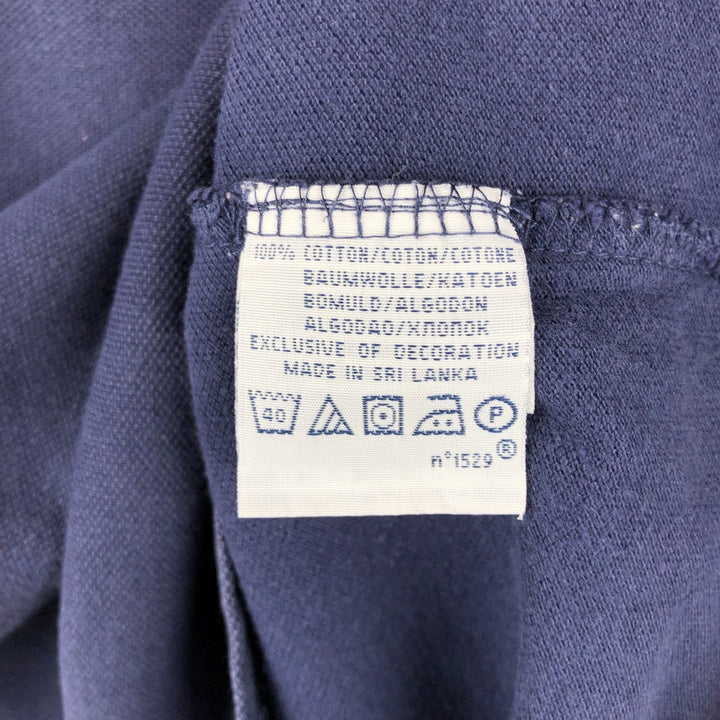 Ralph Lauren POLO by Ralph Lauren CUSTOM FIT Double Pony Short Sleeve Polo Shirt Men's L size cotton navy blue type Vintage Second Hand