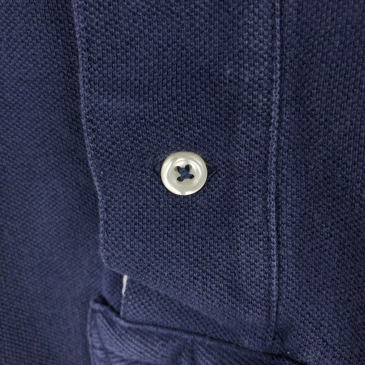 Ralph Lauren POLO by Ralph Lauren CUSTOM FIT Double Pony Short Sleeve Polo Shirt Men's L size cotton navy blue type Vintage Second Hand