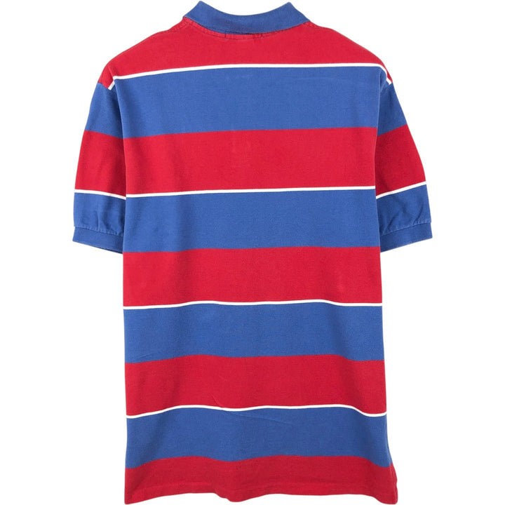 Ralph Lauren POLO by Ralph Lauren Multi-border short sleeve striped polo shirt Men's size L cotton blue type Vintage Second Hand