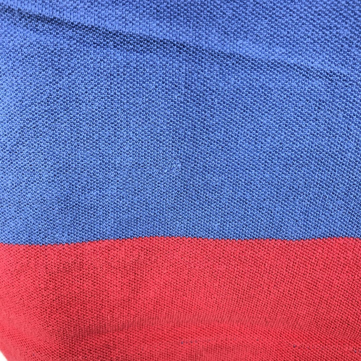 Ralph Lauren POLO by Ralph Lauren Multi-border short sleeve striped polo shirt Men's size L cotton blue type Vintage Second Hand