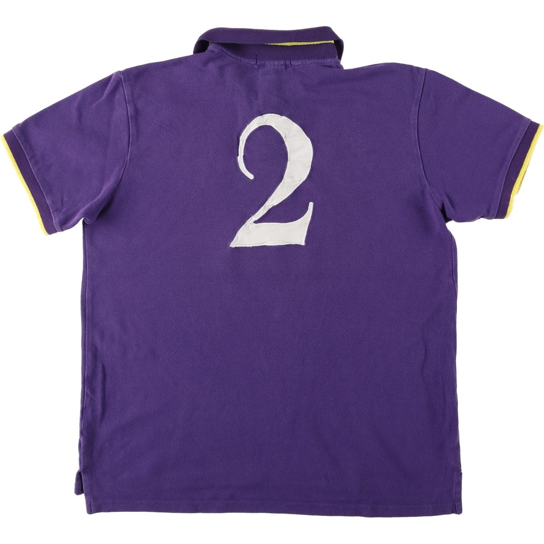 Ralph Lauren POLO by Ralph Lauren CUSTOM FIT Big Pony Short Sleeve Polo Shirt Men's XL cotton purple type Vintage Second Hand