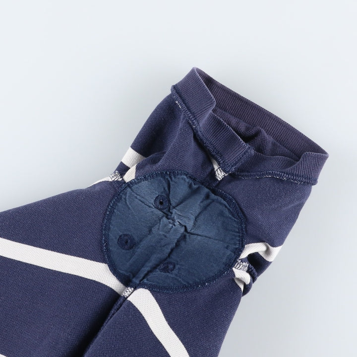 Ralph Lauren POLO by Ralph Lauren CUSTOM FIT Border Pattern Short Sleeve Rugby Shirt Men's M cotton navy blue type Vintage Second Hand