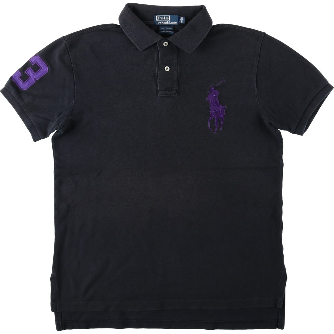 Ralph Lauren POLO by Ralph Lauren CUSTOM FIT Big Pony Short Sleeve Polo Shirt Men's M size cotton white type Vintage Second Hand
