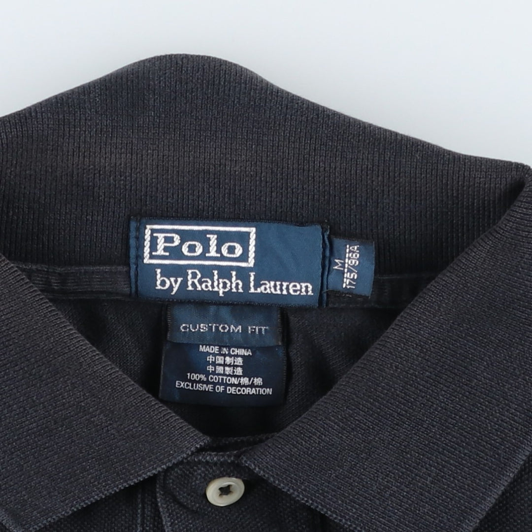 Ralph Lauren POLO by Ralph Lauren CUSTOM FIT Big Pony Short Sleeve Polo Shirt Men's M size cotton white type Vintage Second Hand