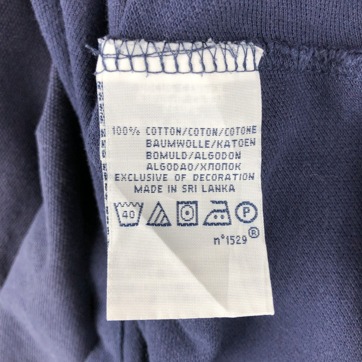 Ralph Lauren POLO by Ralph Lauren CUSTOM FIT Double Pony Short-Sleeve Polo Shirt (Men's Size M) cotton navy blue type Vintage Second Hand