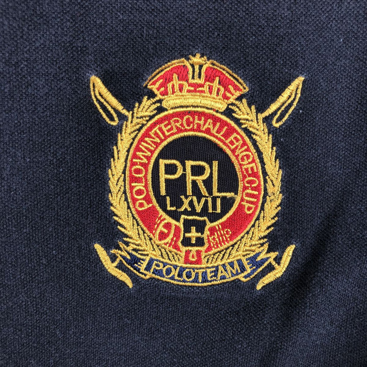 Ralph Lauren POLO by Ralph Lauren CUSTOM FIT Double Pony Short Sleeve Polo Shirt Men's L size unclear black type Vintage Second Hand