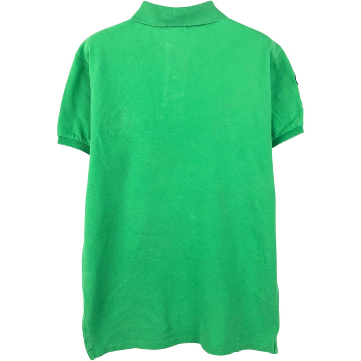 Ralph Lauren POLO by Ralph Lauren CUSTOM FIT Double Pony Short-Sleeve Polo Shirt (Men's Size S) cotton green type Vintage Second Hand