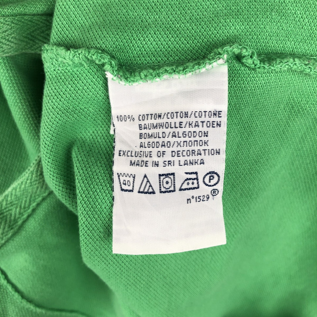 Ralph Lauren POLO by Ralph Lauren CUSTOM FIT Double Pony Short-Sleeve Polo Shirt (Men's Size S) cotton green type Vintage Second Hand