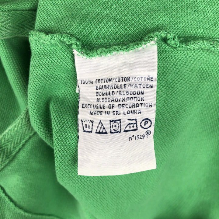 Ralph Lauren POLO by Ralph Lauren CUSTOM FIT Double Pony Short-Sleeve Polo Shirt (Men's Size S) cotton green type Vintage Second Hand