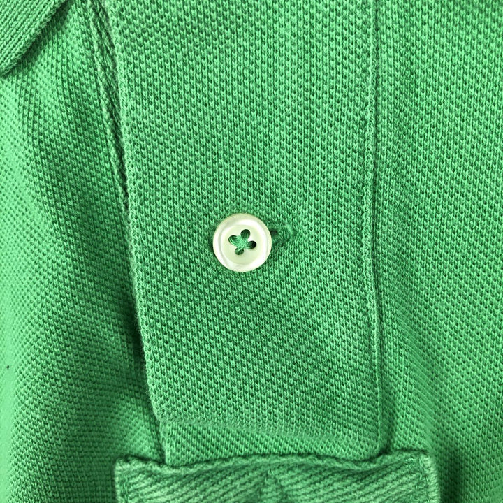 Ralph Lauren POLO by Ralph Lauren CUSTOM FIT Double Pony Short-Sleeve Polo Shirt (Men's Size S) cotton green type Vintage Second Hand