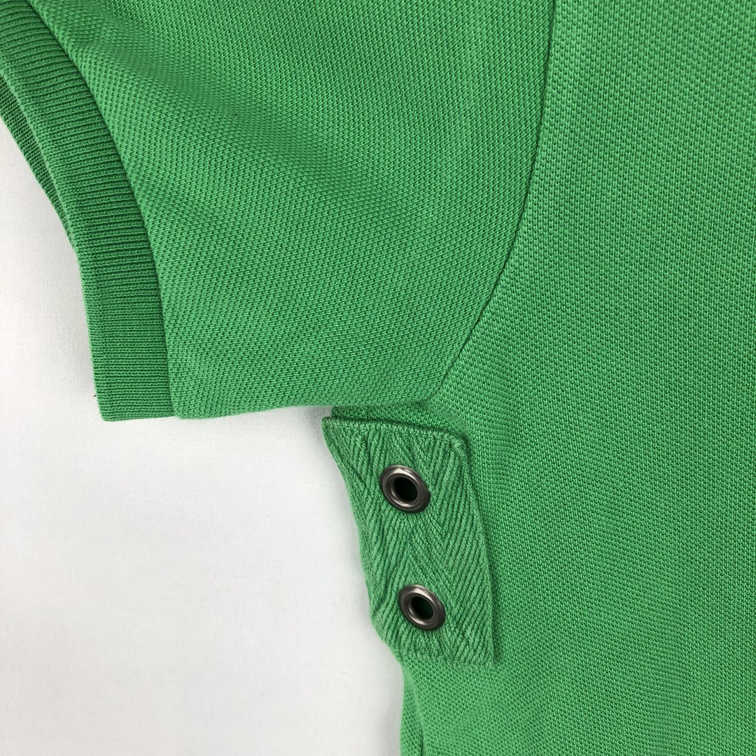 Ralph Lauren POLO by Ralph Lauren CUSTOM FIT Double Pony Short-Sleeve Polo Shirt (Men's Size S) cotton green type Vintage Second Hand