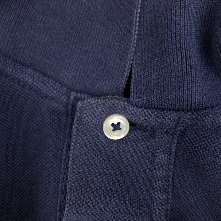 Ralph Lauren POLO by Ralph Lauren Double Pony Short Sleeve Polo Shirt Men's Size L cotton navy blue type Vintage Second Hand