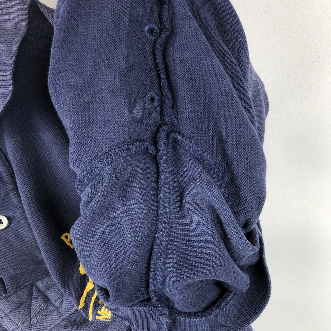 Ralph Lauren POLO by Ralph Lauren Double Pony Short Sleeve Polo Shirt Men's Size L cotton navy blue type Vintage Second Hand