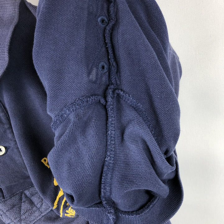Ralph Lauren POLO by Ralph Lauren Double Pony Short Sleeve Polo Shirt Men's Size L cotton navy blue type Vintage Second Hand