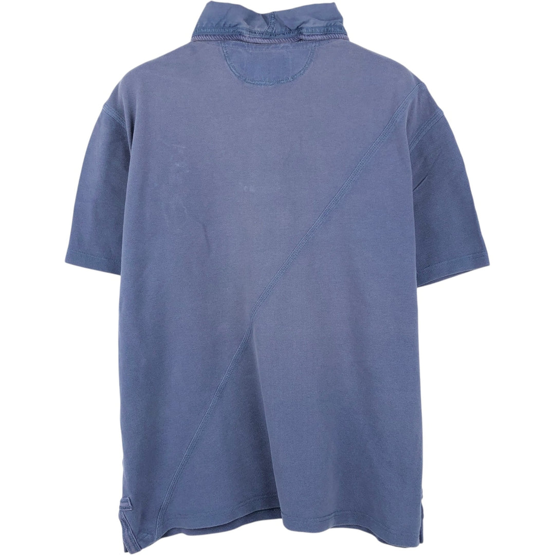 Ralph Lauren POLO by Ralph Lauren CUSTOM FIT Big Pony short sleeve rugby shirt, men's L size cotton blue type Vintage Second Hand