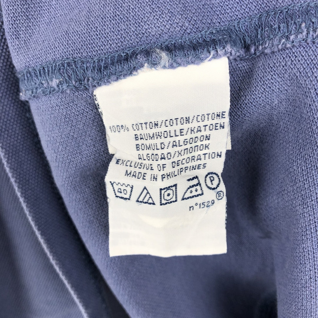 Ralph Lauren POLO by Ralph Lauren CUSTOM FIT Big Pony short sleeve rugby shirt, men's L size cotton blue type Vintage Second Hand