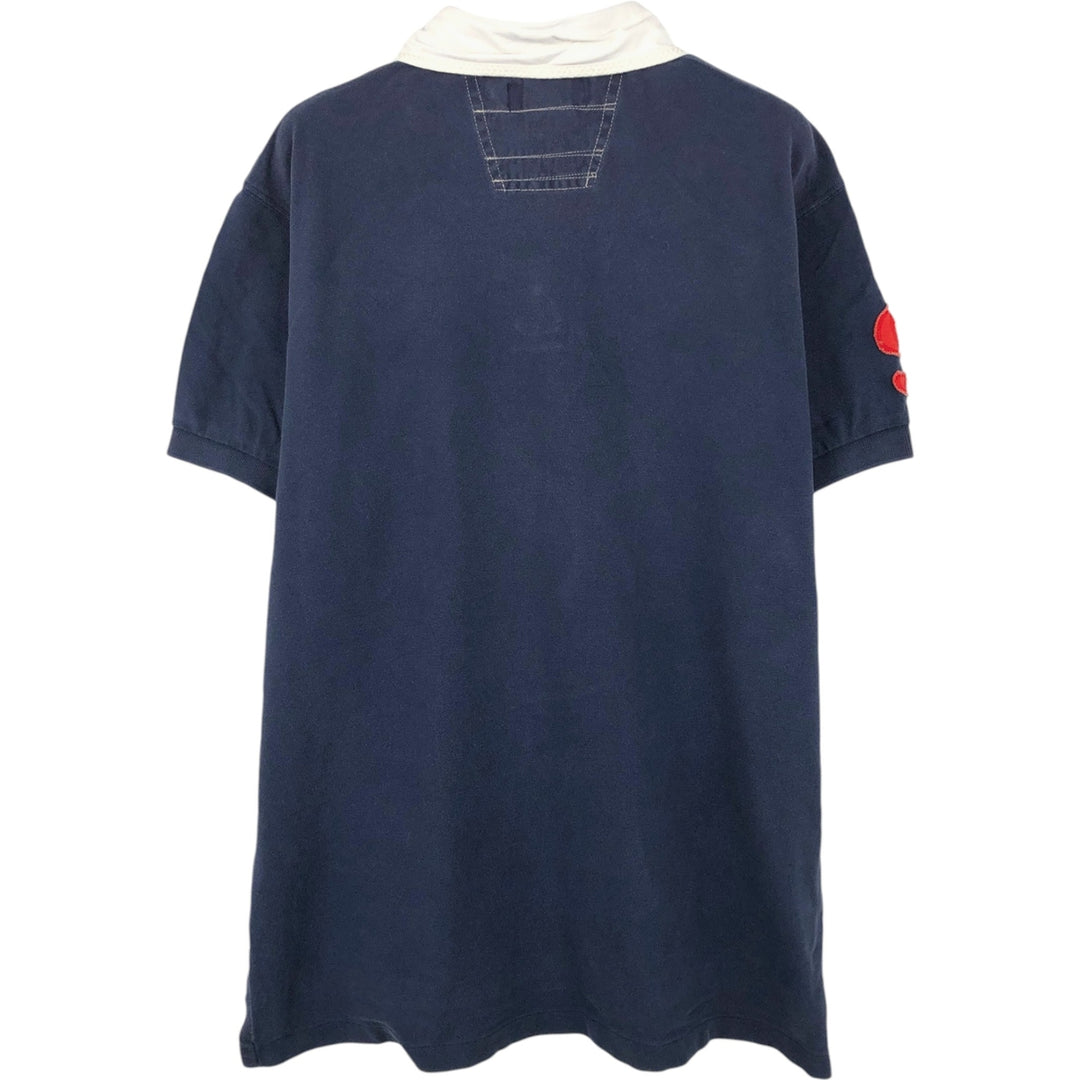 Ralph Lauren POLO by Ralph Lauren CUSTOM FIT Big Pony Short Sleeve Rugby Shirt Men's XL cotton navy blue type Vintage Second Hand