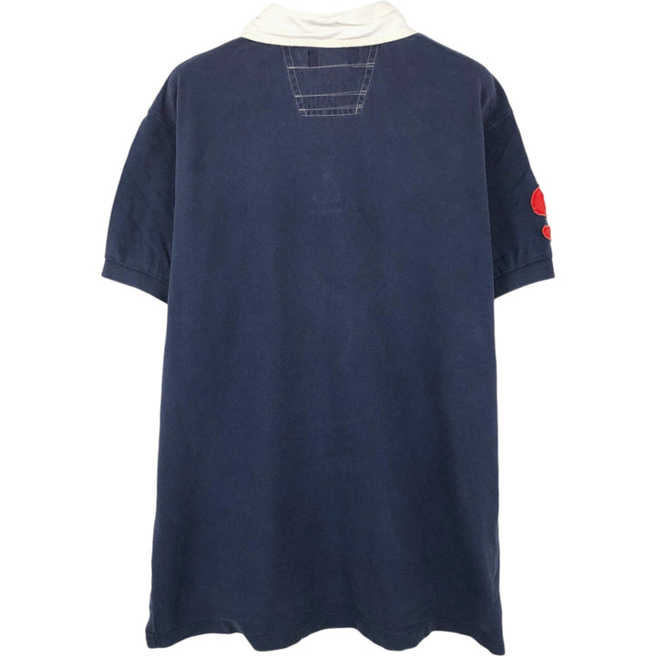 Ralph Lauren POLO by Ralph Lauren CUSTOM FIT Big Pony Short Sleeve Rugby Shirt Men's XL cotton navy blue type Vintage Second Hand