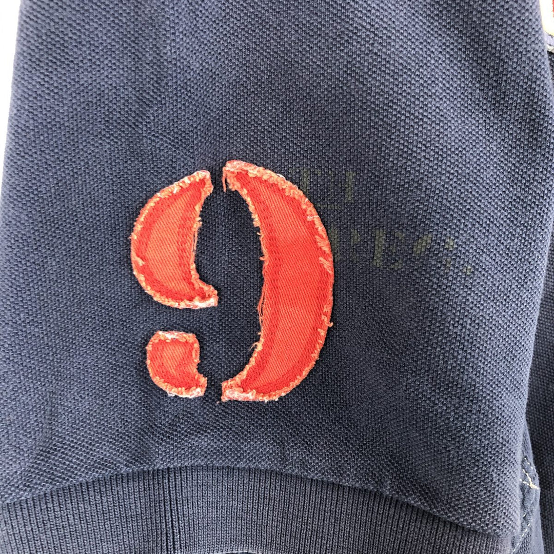 Ralph Lauren POLO by Ralph Lauren CUSTOM FIT Big Pony Short Sleeve Rugby Shirt Men's XL cotton navy blue type Vintage Second Hand