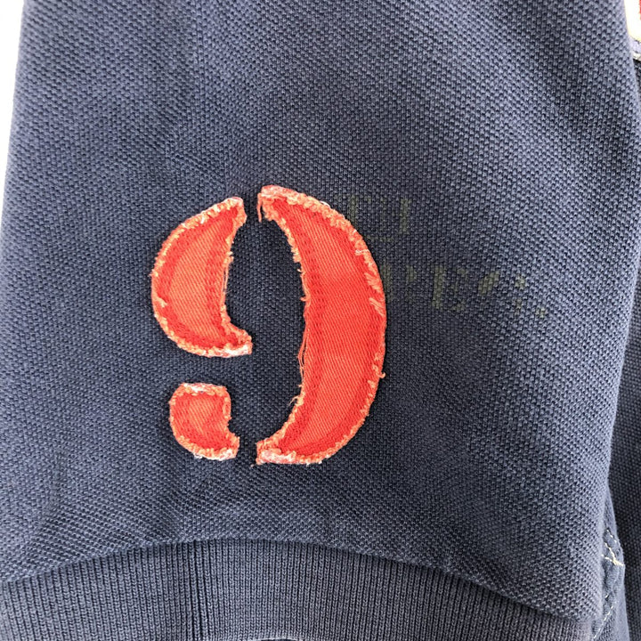 Ralph Lauren POLO by Ralph Lauren CUSTOM FIT Big Pony Short Sleeve Rugby Shirt Men's XL cotton navy blue type Vintage Second Hand