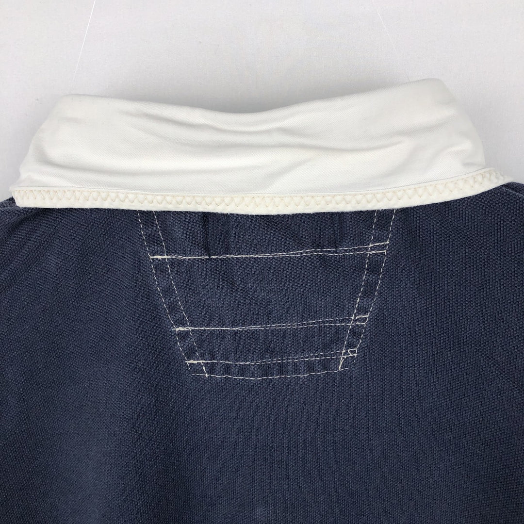 Ralph Lauren POLO by Ralph Lauren CUSTOM FIT Big Pony Short Sleeve Rugby Shirt Men's XL cotton navy blue type Vintage Second Hand