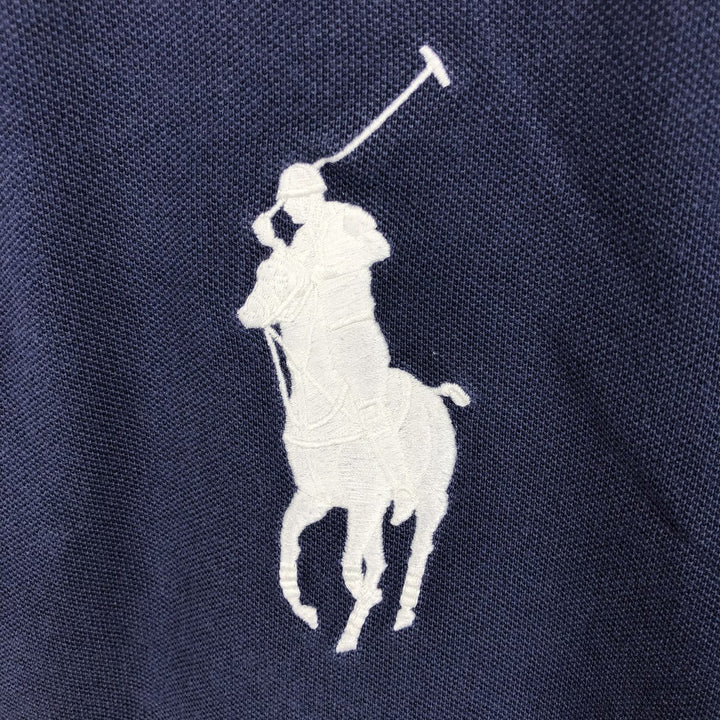 Ralph Lauren POLO by Ralph Lauren CUSTOM FIT Big Pony Short Sleeve Rugby Shirt Men's XL cotton navy blue type Vintage Second Hand