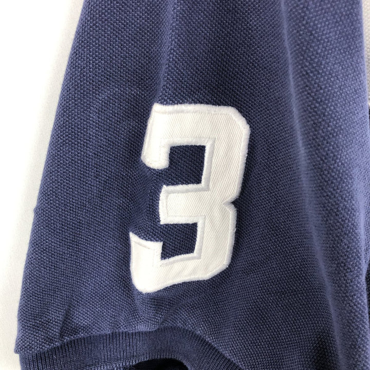 Ralph Lauren POLO by Ralph Lauren CUSTOM FIT Big Pony Short Sleeve Rugby Shirt Men's XL cotton navy blue type Vintage Second Hand