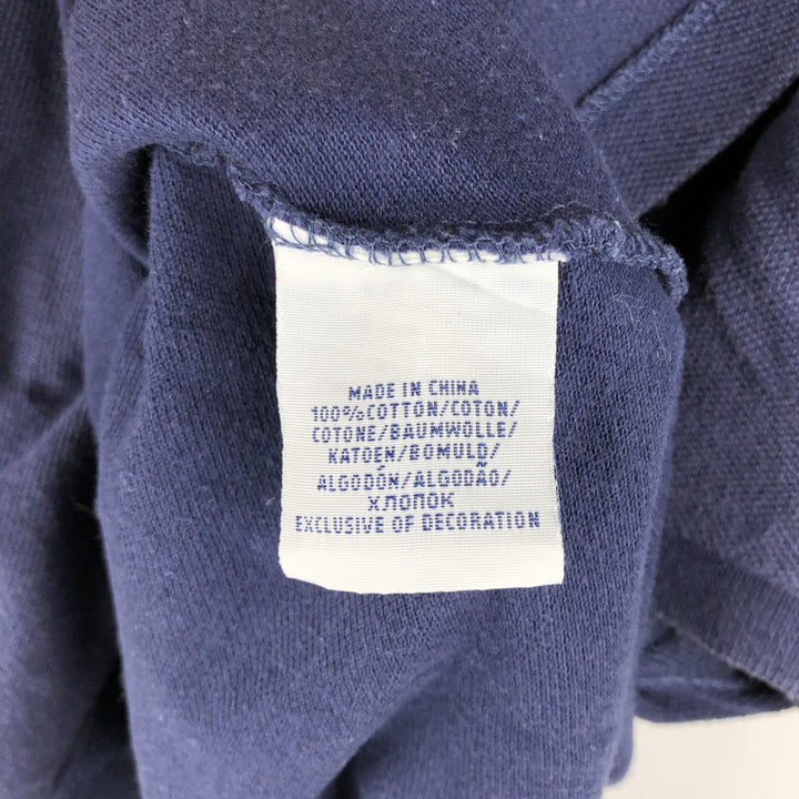 Ralph Lauren POLO RALPH LAUREN CUSTOM FIT Triple Pony Short-Sleeve Polo Shirt, Men's Size L (Equivalent), Faded cotton navy blue type Vintage Second Hand