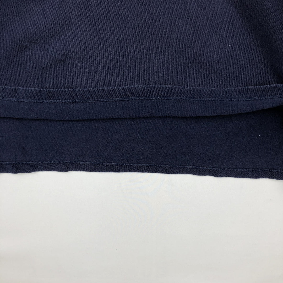 Ralph Lauren POLO RALPH LAUREN CUSTOM FIT Triple Pony Short-Sleeve Polo Shirt, Men's Size L (Equivalent), Faded cotton navy blue type Vintage Second Hand