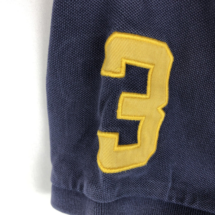 Ralph Lauren POLO by Ralph Lauren SLIM FIT Big Pony Short-Sleeve Polo Shirt (Men's Size L equivalent) cotton navy blue type Vintage Second Hand