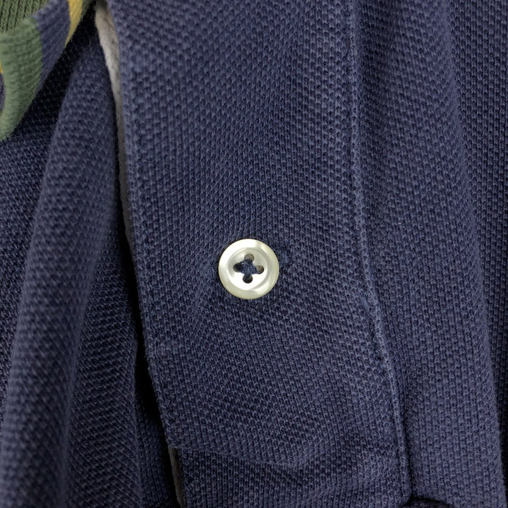 Ralph Lauren POLO by Ralph Lauren SLIM FIT Big Pony Short-Sleeve Polo Shirt (Men's Size L equivalent) cotton navy blue type Vintage Second Hand