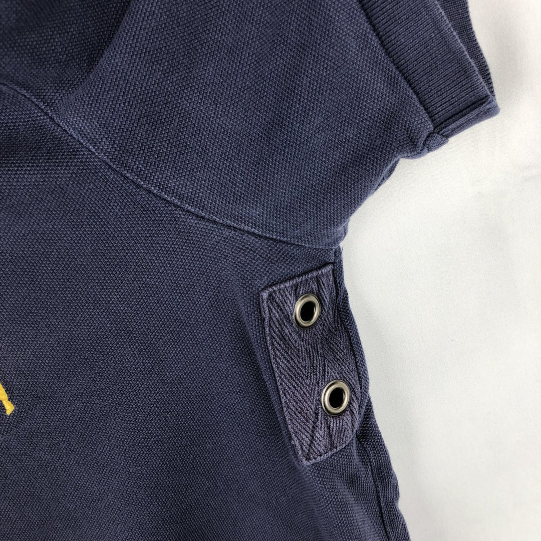 Ralph Lauren POLO by Ralph Lauren SLIM FIT Big Pony Short-Sleeve Polo Shirt (Men's Size L equivalent) cotton navy blue type Vintage Second Hand