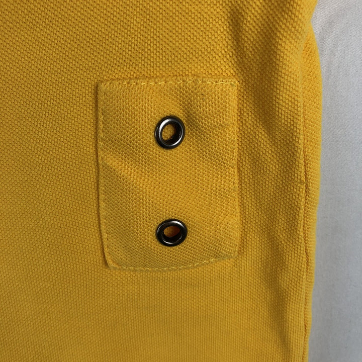 Ralph Lauren POLO by Ralph Lauren CUSTOM FIT Big Pony Short-Sleeve Rugby Shirt, Men's Size M (approx.) cotton yellow type Vintage Second Hand